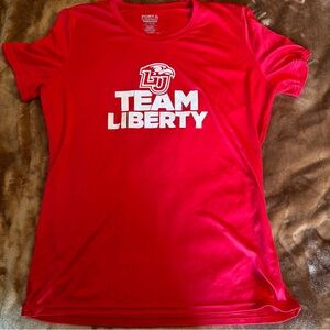 Liberty University LU Red Team Liberty Short Sleeve Shirt size Large